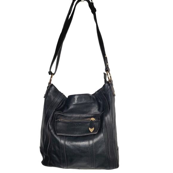 Perlina black leather, Shoulder, cross body bag - Picture 1 of 7